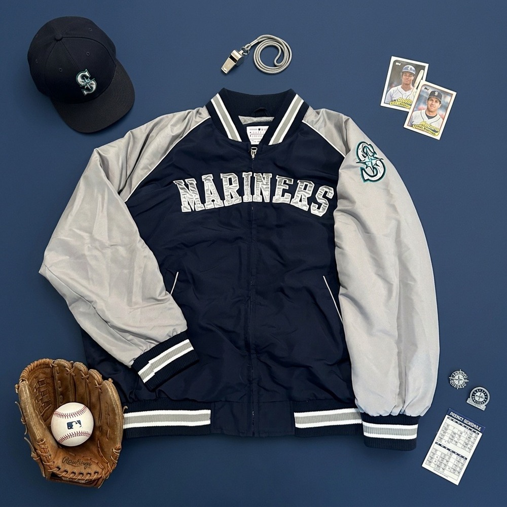 Seattle Mariners G-III Carl Banks Full Zip Bomber Jacket Men XXL MLB Baseball